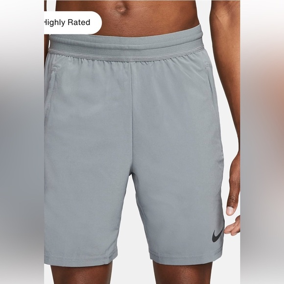 Nike Pro Dri-Fit Flex Vent Max 8” Training Shorts Gray & Black  Size Large NEW - Picture 1 of 9